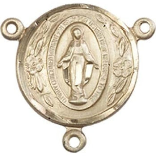 14kt Gold Miraculous Rosary Center Rosary Center
