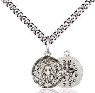 Pewter Miraculous Medal Religious and Catholic Jewelry
