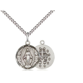 Sterling Silver Miraculous Medal Religious and Catholic Jewelry