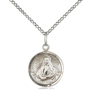 Sterling Silver Saint Cabrini Medal Religious and Catholic Jewelry Engraved Catholic Saint Jewelry