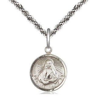 Sterling Silver Saint Cabrini Medal Religious and Catholic Jewelry Engraved Catholic Saint Jewelry