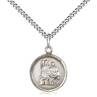 Sterling Silver Saint Raphael Medal Religious and Catholic Jewelry Engraved Catholic Saint Jewelry