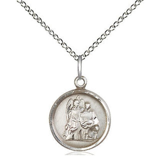 Sterling Silver Saint Raphael Medal Religious and Catholic Jewelry Engraved Catholic Saint Jewelry