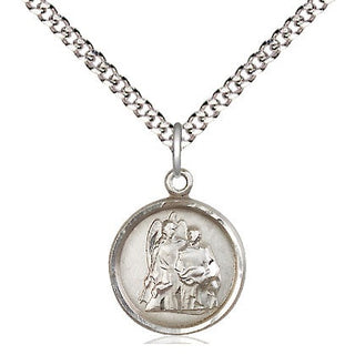 Sterling Silver Saint Raphael Medal Religious and Catholic Jewelry Engraved Catholic Saint Jewelry
