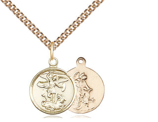 14kt Gold Saint Michael the Archangel Medal