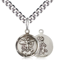 Pewter Saint Michael the Archangel Medal Religious and Catholic Jewelry