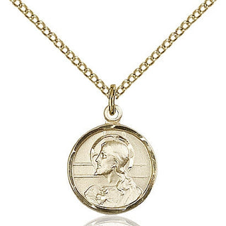 14kt Gold Filled Scapular Medal Religious and Catholic Jewelry