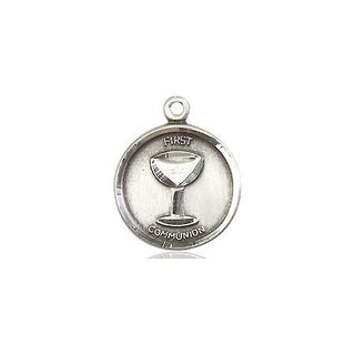 Pewter Communion Medal Engraved Catholic Saint Jewelry
