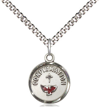 Sterling Silver Confirmation Medal Religious and Catholic Jewelry Engraved Catholic Saint Jewelry