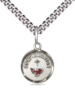 Sterling Silver Confirmation Medal Religious and Catholic Jewelry Engraved Catholic Saint Jewelry