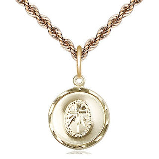 14kt Gold Filled Cross Medal Religious and Catholic Jewelry Engraved Catholic Saint Jewelry