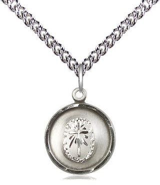 Sterling Silver Cross Medal Religious and Catholic Jewelry Engraved Catholic Saint Jewelry