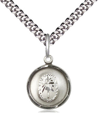 Sterling Silver Cross Medal Religious and Catholic Jewelry Engraved Catholic Saint Jewelry