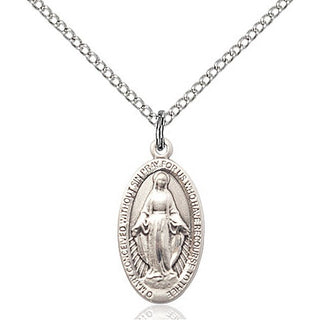Sterling Silver Miraculous Medal Religious Jewelry