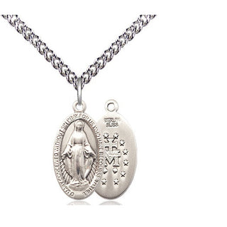 Sterling Silver Miraculous Medal Religious Jewelry