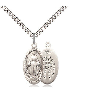 Sterling Silver Miraculous Medal Religious Jewelry