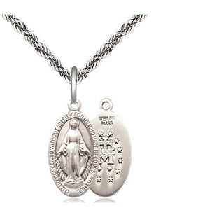 Sterling Silver Miraculous Medal Religious Jewelry