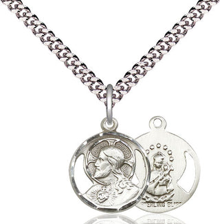 Pewter Scapular Medal Religious Jewelry