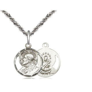 Sterling Silver Scapular Medal Religious Jewelry