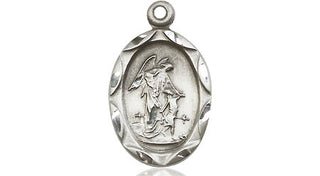 Sterling Silver Guardian Angel Medal Engraved Catholic Saint Jewelry