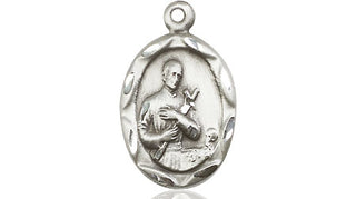 Sterling Silver Saint Gerard Medal Religious Jewelry Engraved Catholic Saint Jewelry