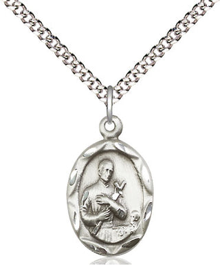 Sterling Silver Saint Gerard Medal Religious Jewelry Engraved Catholic Saint Jewelry