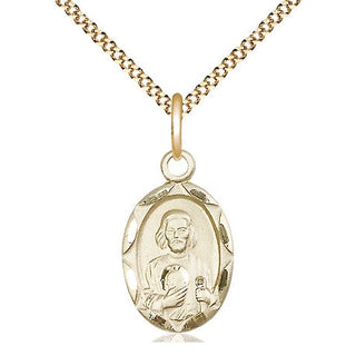 14kt Gold Filled Saint Jude Medal Religious Jewelry Engraved Catholic Saint Jewelry