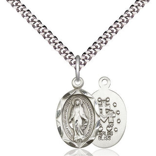 Pewter Miraculous Medal Religious Jewelry