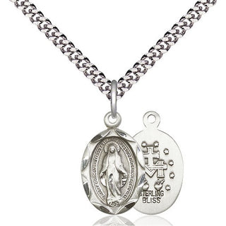 Pewter Miraculous Medal Religious Jewelry