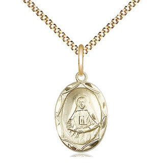 14kt Gold Filled Saint Frances Cabrini Medal Religious Jewelry Engraved Catholic Saint Jewelry