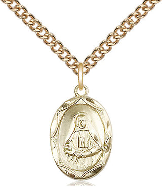 14kt Gold Filled Saint Frances Cabrini Medal Religious Jewelry Engraved Catholic Saint Jewelry