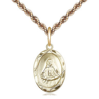 14kt Gold Filled Saint Frances Cabrini Medal Religious Jewelry Engraved Catholic Saint Jewelry