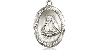 Sterling Silver Saint Frances Cabrini Medal Religious Jewelry Engraved Catholic Saint Jewelry