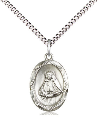 Sterling Silver Saint Frances Cabrini Medal Religious Jewelry Engraved Catholic Saint Jewelry