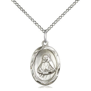Sterling Silver Saint Frances Cabrini Medal Religious Jewelry Engraved Catholic Saint Jewelry