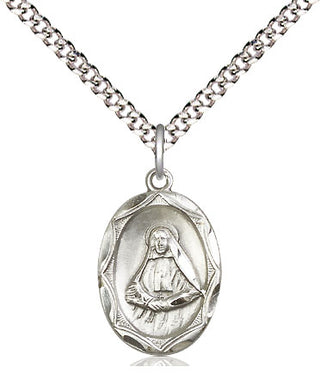 Sterling Silver Saint Frances Cabrini Medal Religious Jewelry Engraved Catholic Saint Jewelry