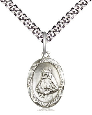 Sterling Silver Saint Frances Cabrini Medal Religious Jewelry Engraved Catholic Saint Jewelry