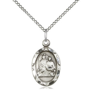 Sterling Silver Saint Raphael Medal Religious Jewelry Engraved Catholic Saint Jewelry