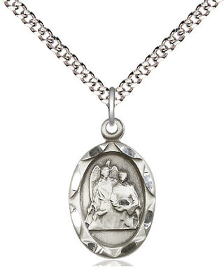 Sterling Silver Saint Raphael Medal Religious Jewelry Engraved Catholic Saint Jewelry