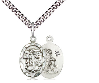 Pewter Saint Michael the Archangel Medal Religious Jewelry