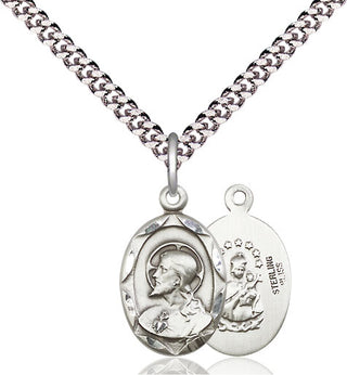 Pewter Scapular Medal Religious Jewelry