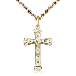 14kt Gold Filled Crucifix Medal Religious and Catholic Jewelry