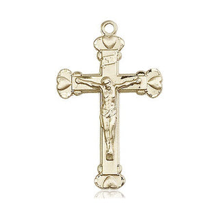 14kt Gold Crucifix Medal