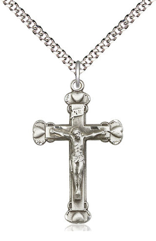 Pewter Crucifix Medal Religious and Catholic Jewelry