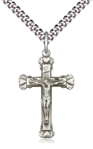Sterling Silver Crucifix Medal Religious and Catholic Jewelry