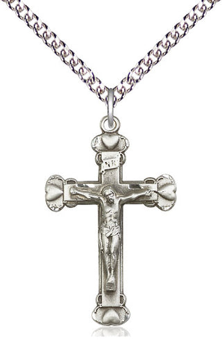 Sterling Silver Crucifix Medal Religious and Catholic Jewelry
