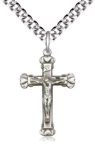 Sterling Silver Crucifix Medal Religious and Catholic Jewelry