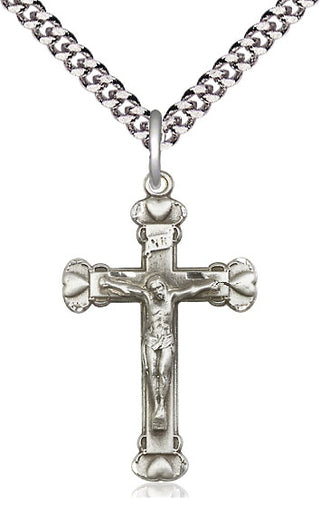 Sterling Silver Crucifix Medal Religious and Catholic Jewelry