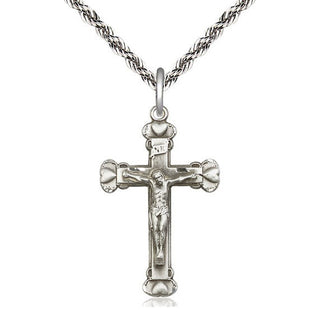 Sterling Silver Crucifix Medal Religious and Catholic Jewelry