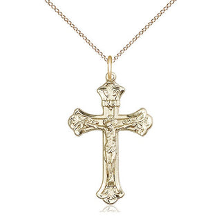 14kt Gold Filled Crucifix Medal Religious Jewelry
